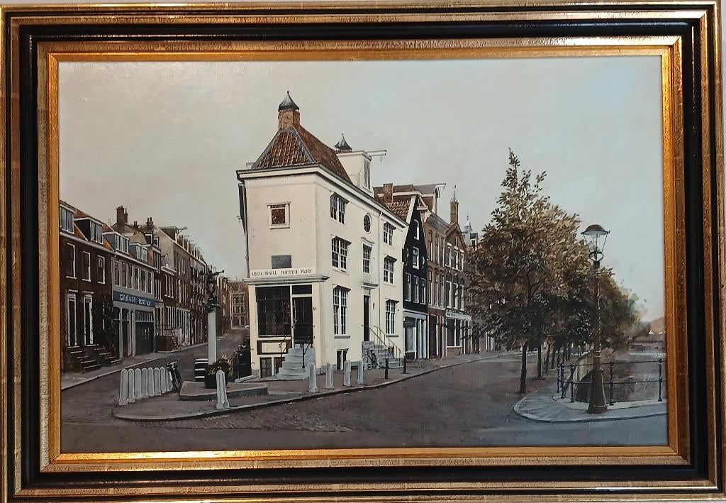 Schilderij Amsterdam, Antiek en Kunst, Ophalen of Verzenden