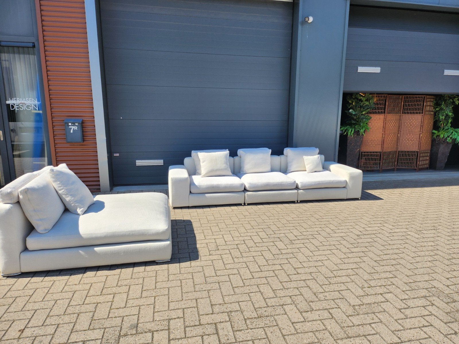Minotti - Jagger 3-zitsbank & ligmodule by Rodolfo Dordoni, Huis en Inrichting, Ophalen of Verzenden, Rechthoekig, 125 cm of meer