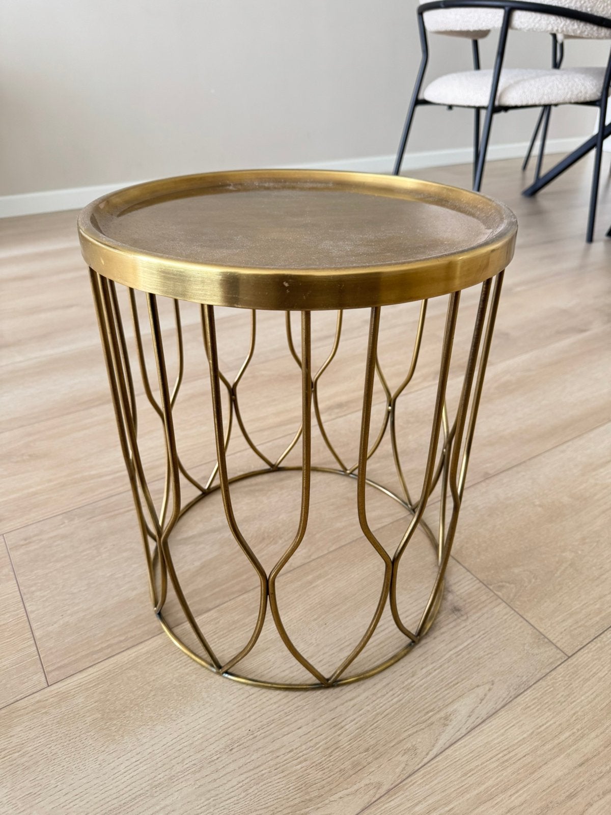 Gouden bijzettafel, Huis en Inrichting, Tafels | Bijzettafels, Ophalen