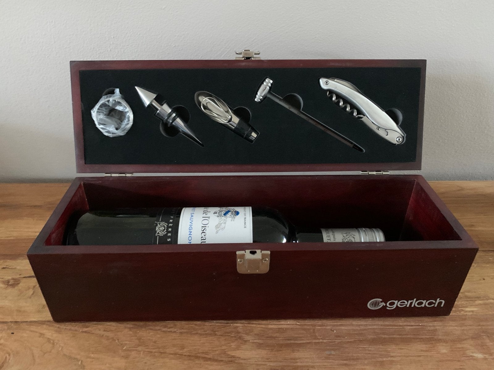 Wijncadeauset met Cabernet Sauvignon en accessoires, Frankrijk, Nieuw, Ophalen of Verzenden, Rode wijn