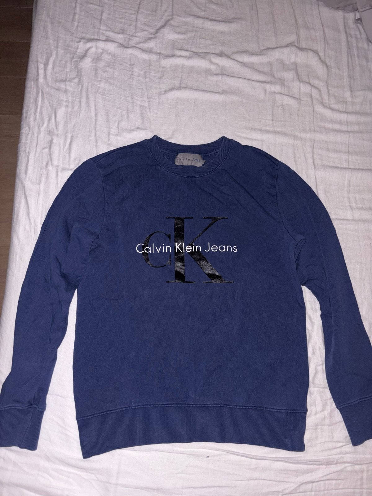 Calvin Klein Jeans sweater - Maat S, Ophalen of Verzenden, Gedragen, Maat 46 (S) of kleiner, Blauw