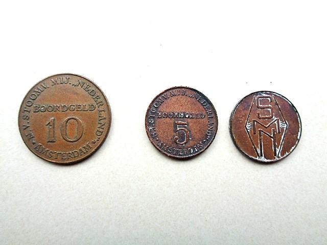 Boordgeld SMN, Postzegels en Munten, Ophalen of Verzenden, Brons, Nederland