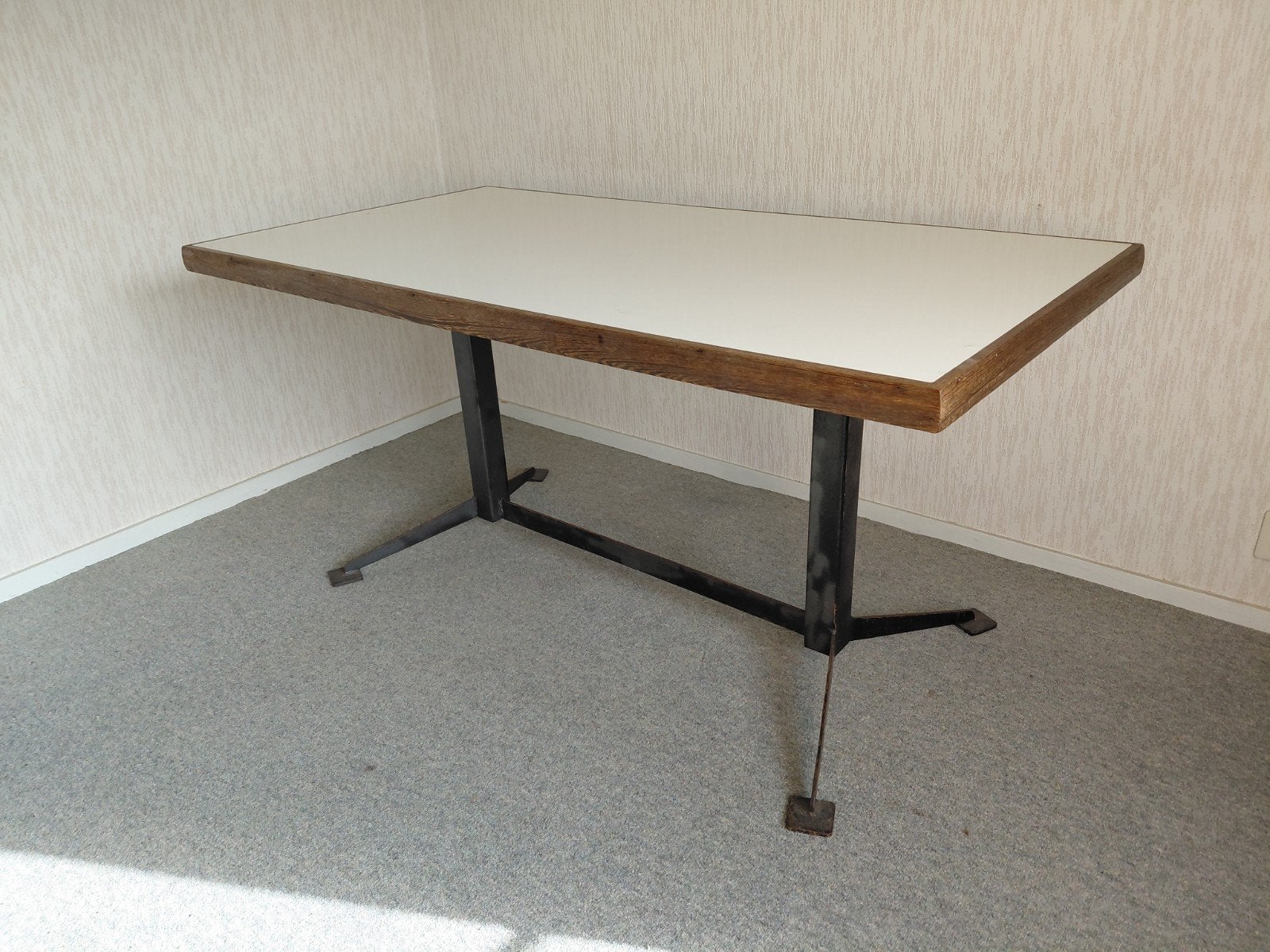 Gispen stijl vintage industriële tafel/bureau jaren 50/60, Ophalen of Verzenden