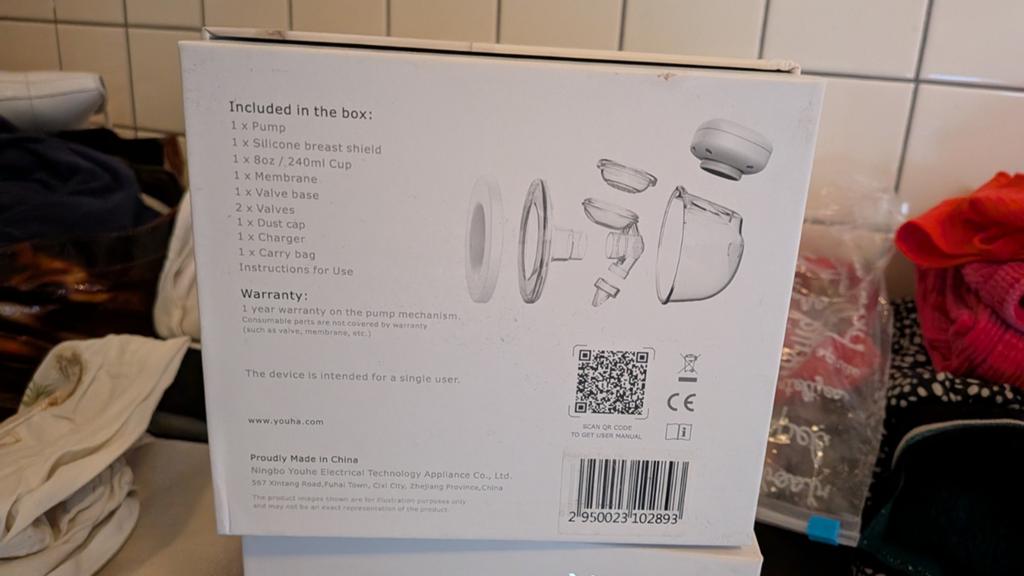 Youha, handsfree borstkolf, Ophalen of Verzenden, Zo goed als nieuw