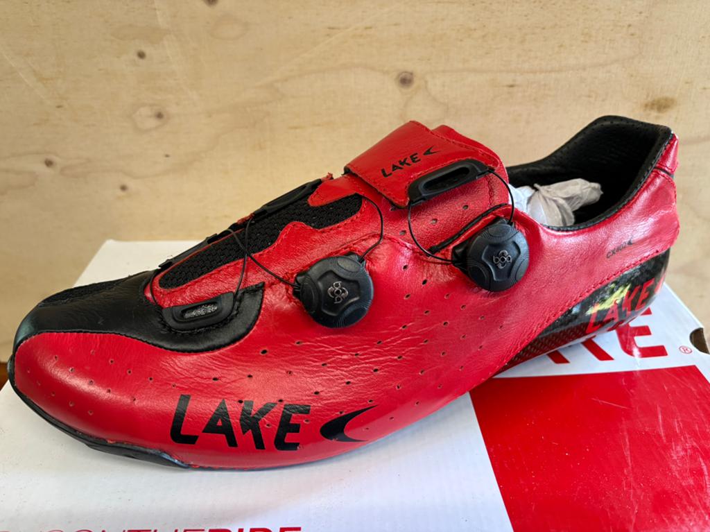 Fietsschoenen Lake CX402 mt 47 rood NIEUW, Fietsen en Brommers, Fietsaccessoires | Fietskleding, Ophalen of Verzenden, Nieuw, Overige maten