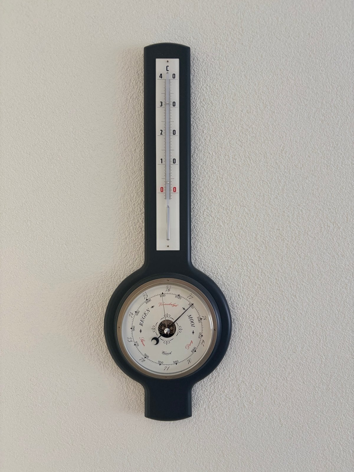 Vintage Barometer en Thermometer - Mooi en Functioneel, Ophalen of Verzenden, Gebruikt, Barometer