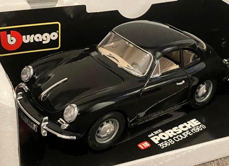 Porsche 356 coupe in schaal 1:18, Ophalen of Verzenden, Zo goed als nieuw, Bburago