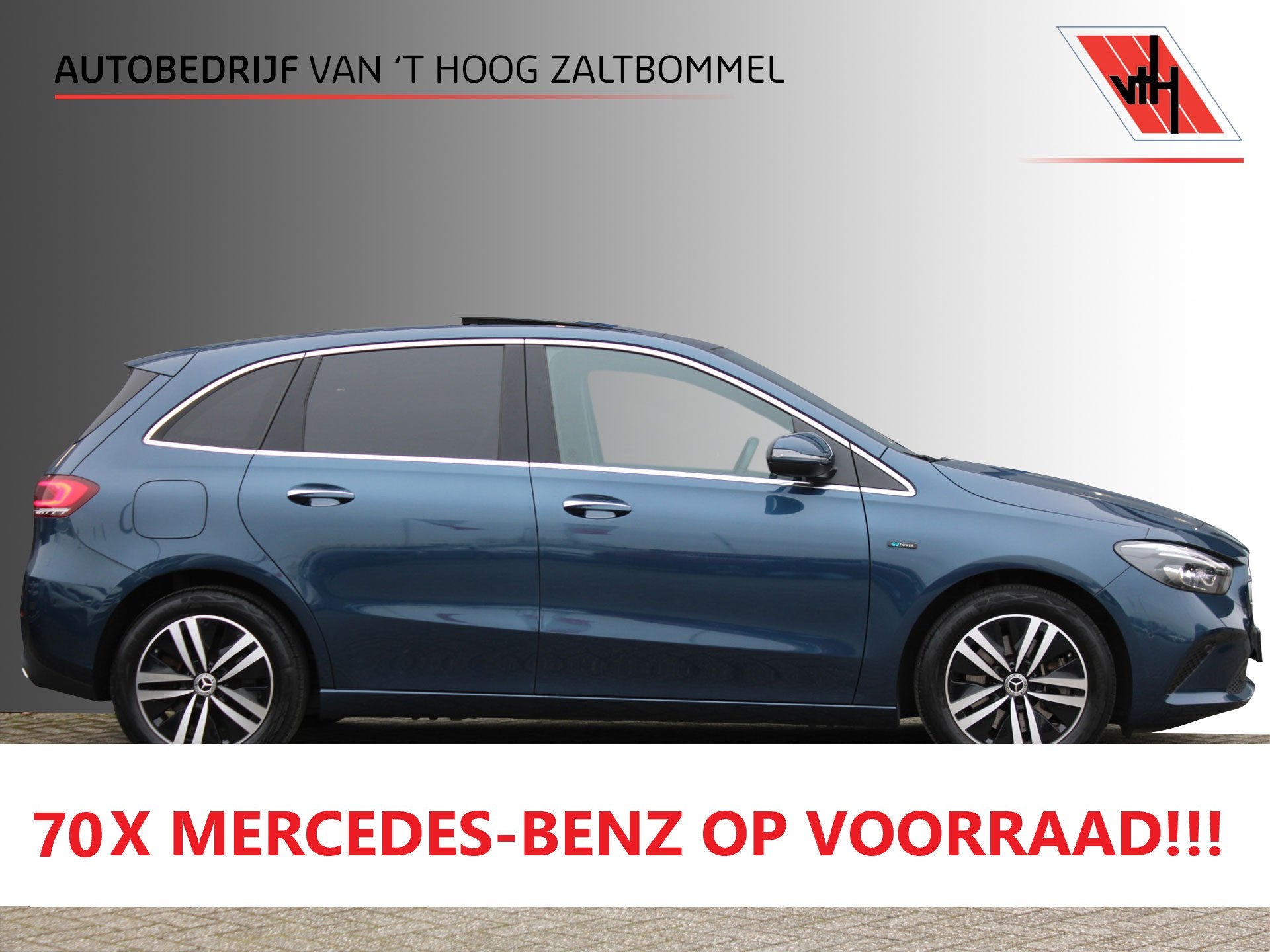 Mercedes-Benz B-Klasse 250e Premium Plus PANORAMADAK LEDER M, Gebruikt, Blauw, Bedrijf, 1600 kg