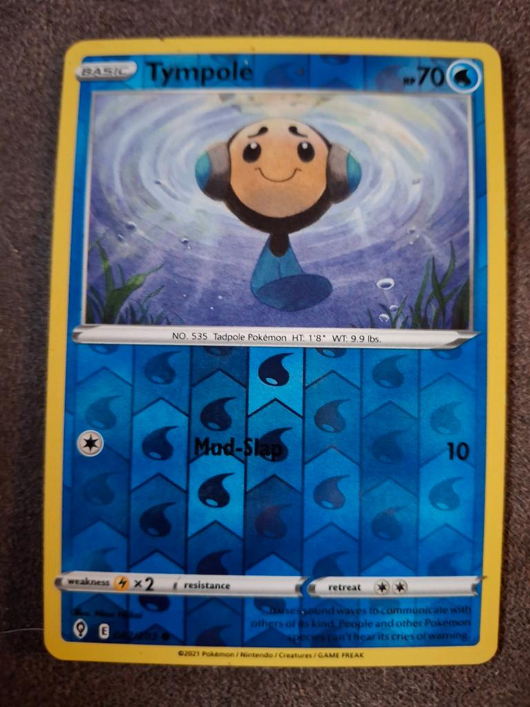 Tympole Pokémon kaart - Basic - Mod-Step, Ophalen of Verzenden, Gebruikt, Losse kaart