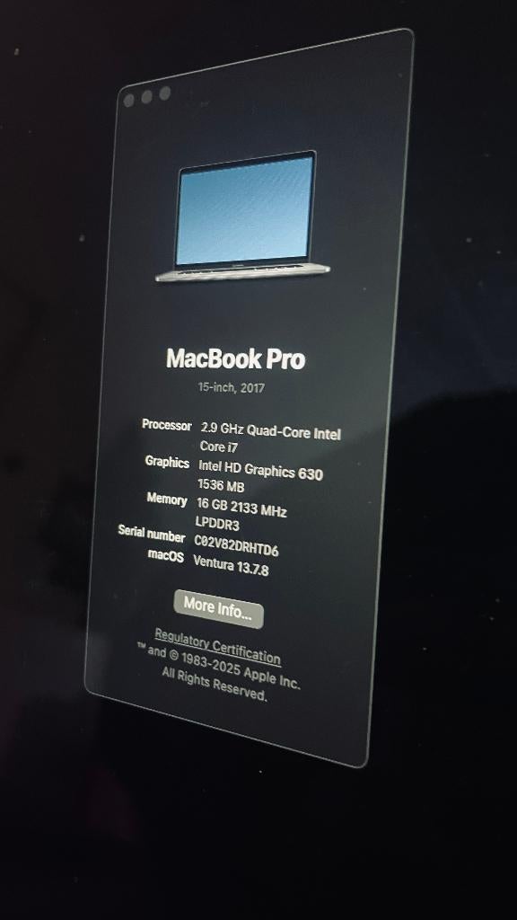 Macbook pro (Intel), Gebruikt, 2 tot 3 Ghz, 512 GB, 16 GB