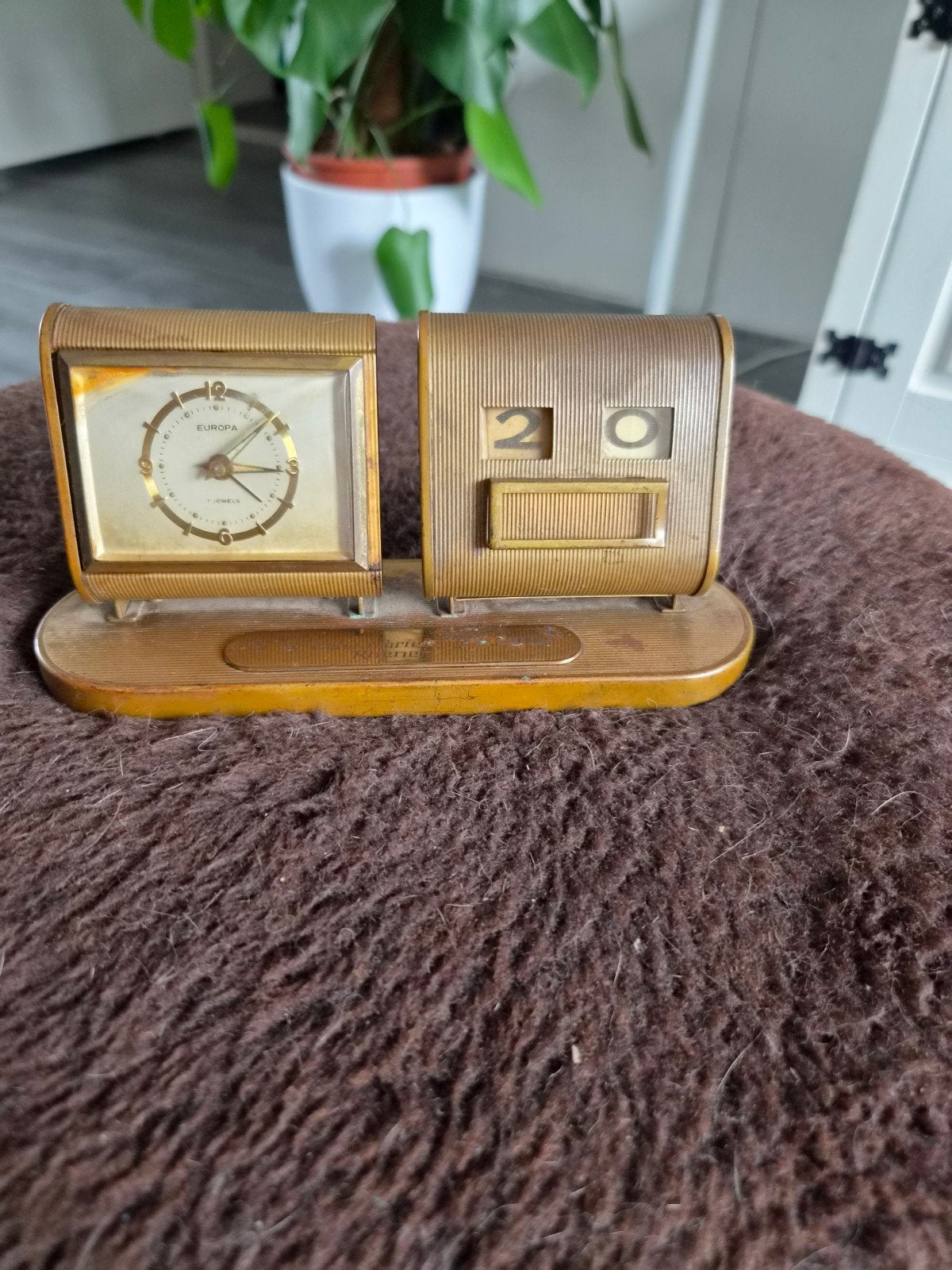Europa buro klok / Reiswekker  50's  alarm, Antiek en Kunst, Antiek | Klokken, Ophalen of Verzenden