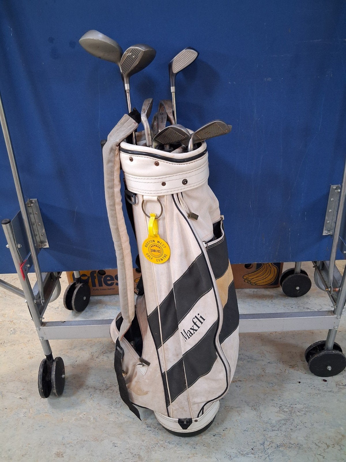 Vintage golfset met trolly