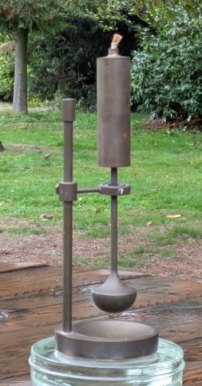 Vintage scheeps-olielamp, Metaal, Overige merken, Gebruikt, Meerkleurig