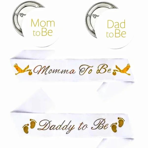 Button en sjerpen set Mom en Dad to Be