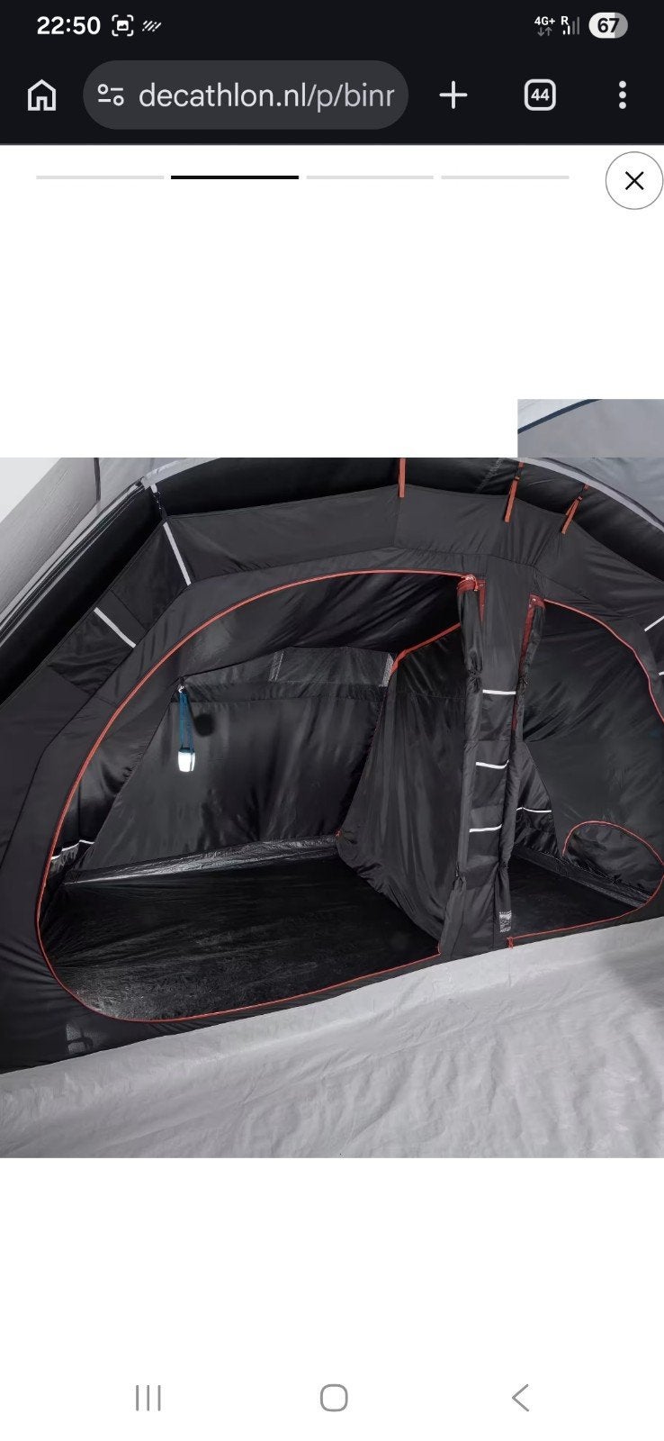 Quechua binnentent 5.2 Air Second Fresh & Black (Nieuw), Ophalen, Nieuw, Tot en met 5