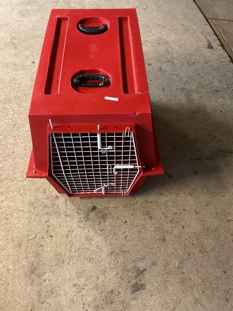 Transportbox / kunstof kennel rood (large), Dieren en Toebehoren, Ophalen, Gebruikt