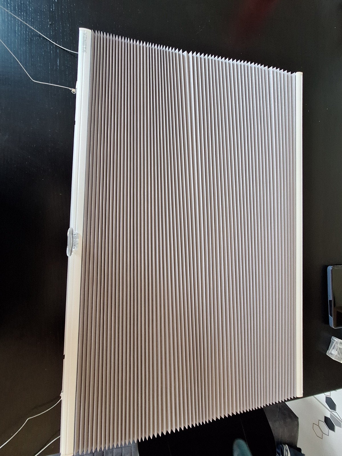 Veneta Plissé gordijn, verduisterend., Modern, functioneel, 100 tot 150 cm, Zo goed als nieuw, Grijs