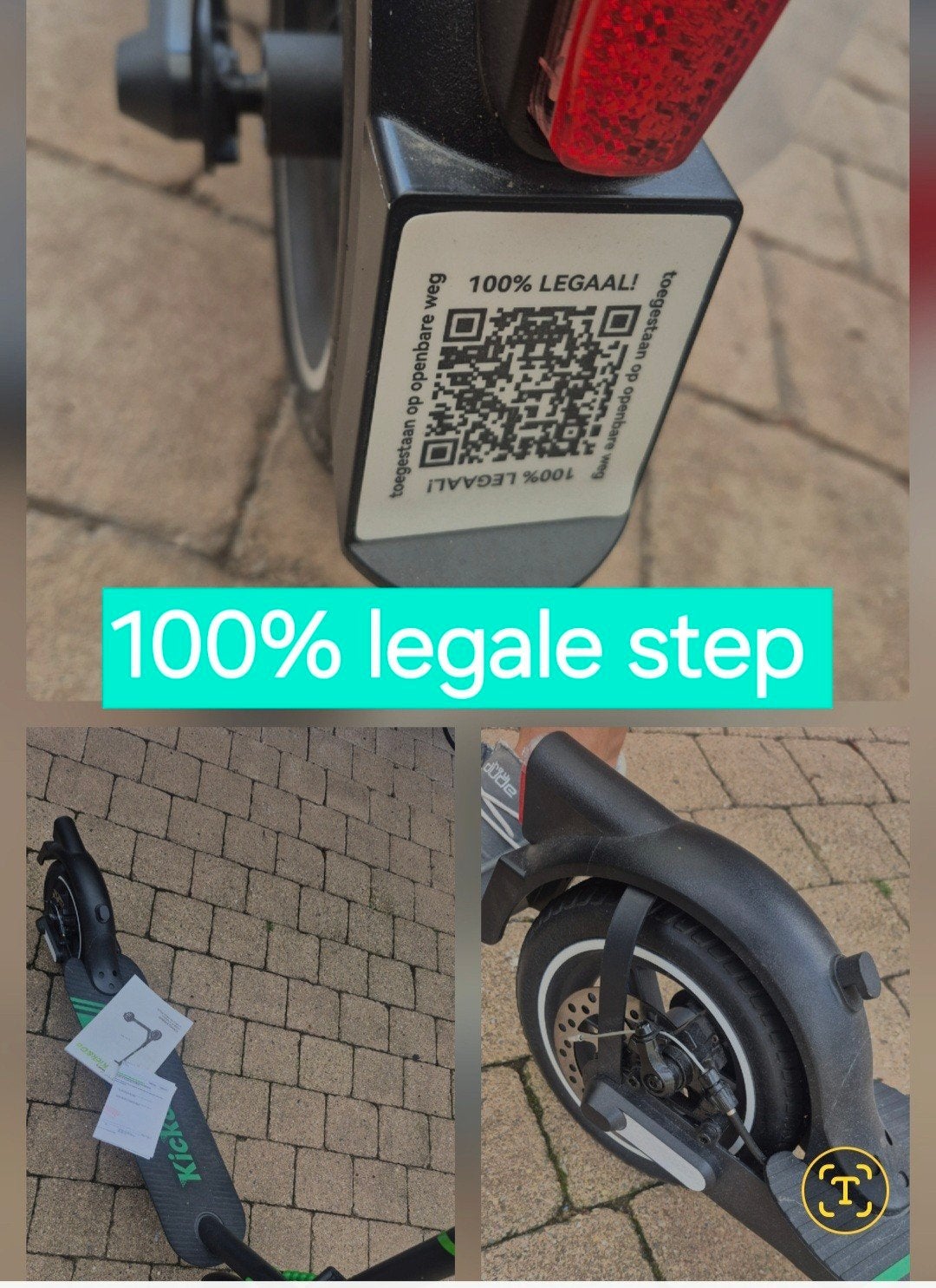 urbmob  kick & go 100% legale elestep izgst, Fietsen en Brommers, Ophalen of Verzenden, Zo goed als nieuw, Elektrische step (E-scooter)