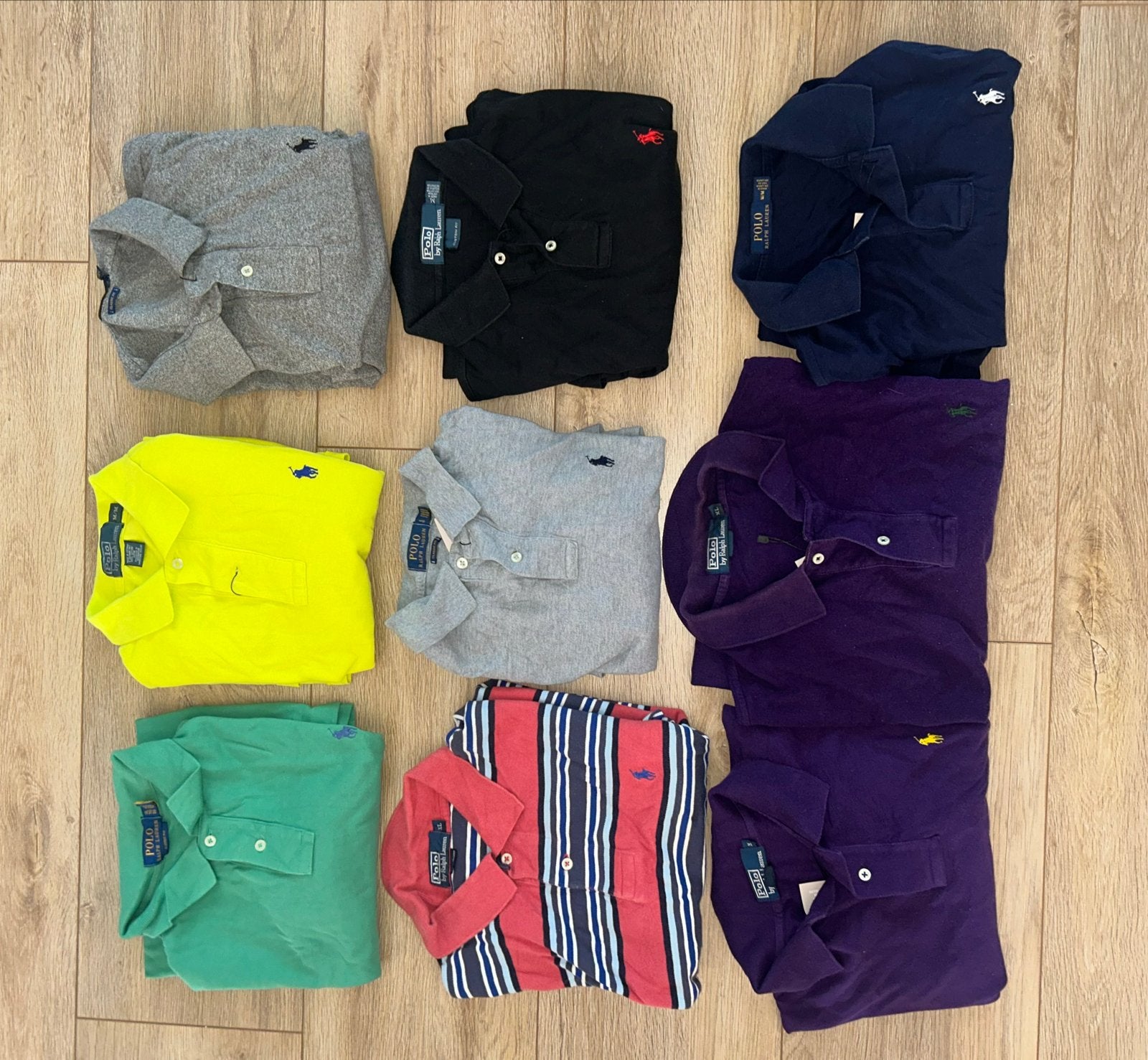 9 Originele Ralph Lauren Polo's - Partij M/L/XL, Ophalen of Verzenden, Gedragen, Meerkleurig, Maat 48/50 (M)