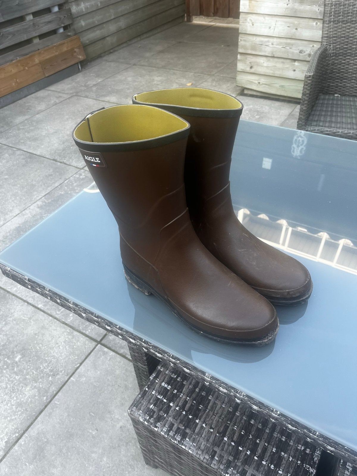 Aigle laarzen maat 44- Zo goed als nieuw, Kleding | Heren, Ophalen, Bruin, Boots, Zo goed als nieuw