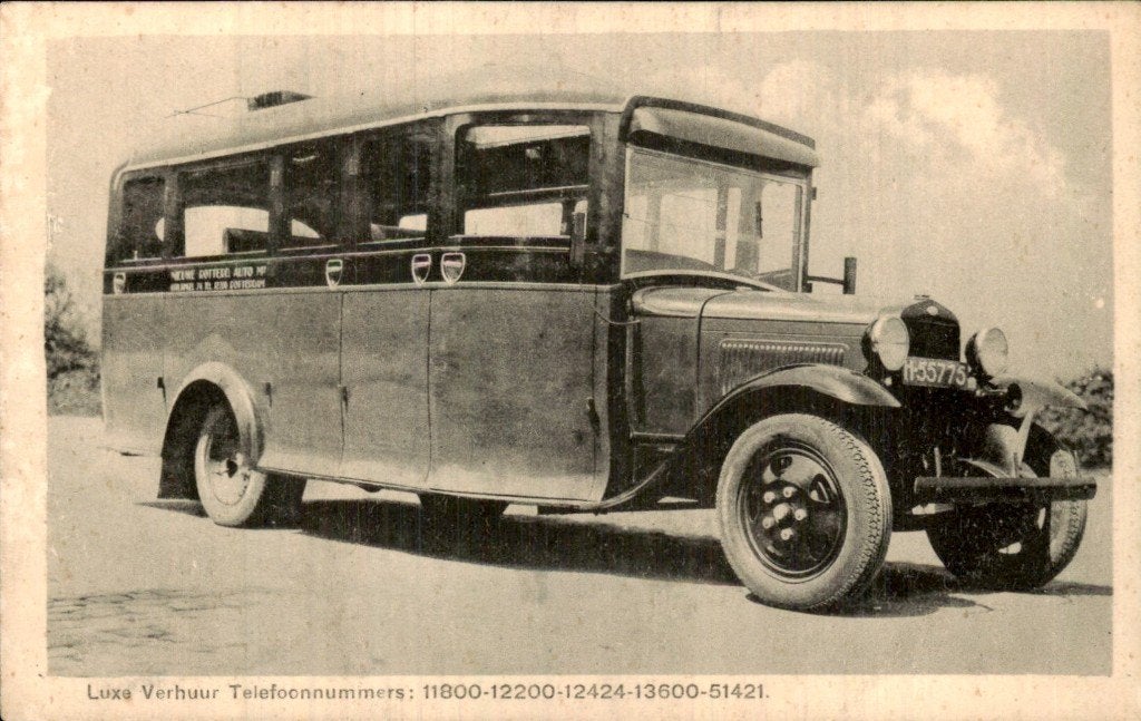Rotterdam - Touringcar - Luxe Verhuur, Ophalen of Verzenden, 1920 tot 1940, Ongelopen, Zuid-Holland