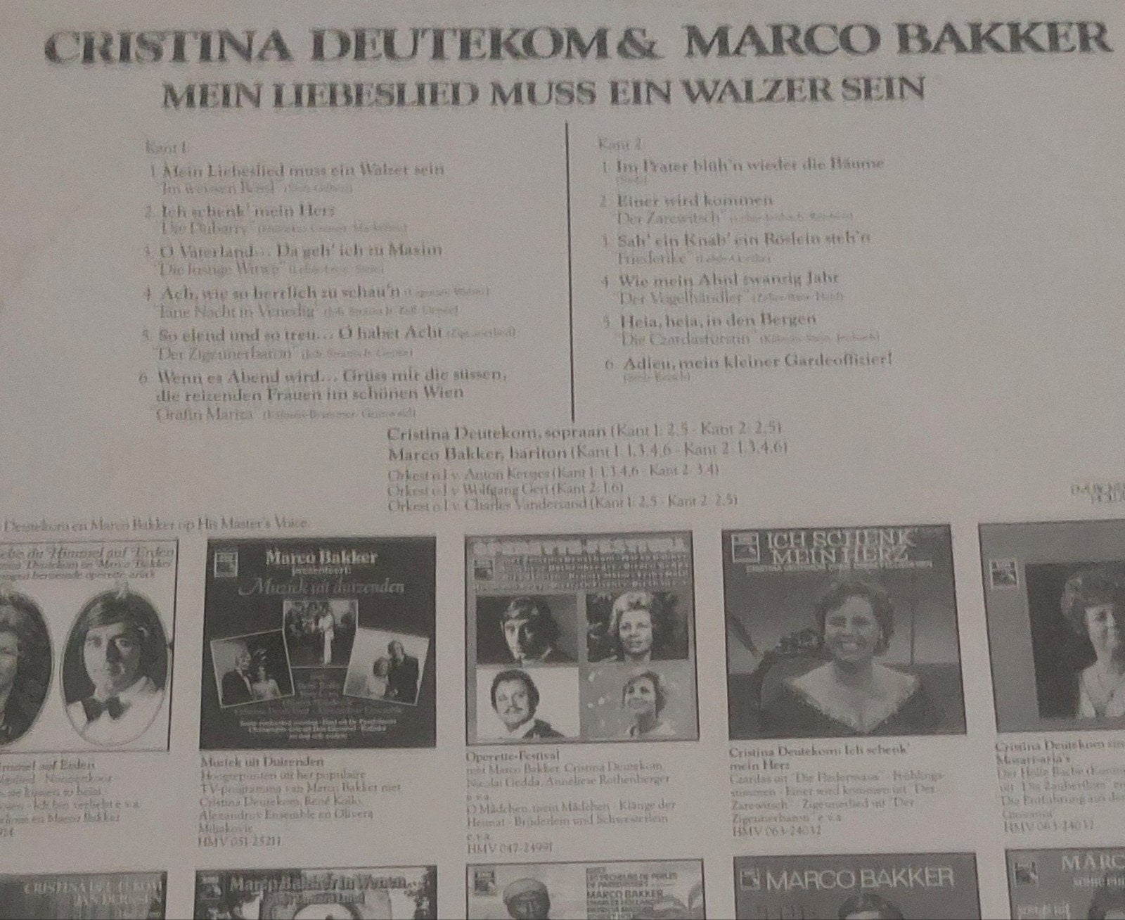 Cristina Deutekom & Marco Bakker - Mein, Ophalen of Verzenden, Gebruikt, 12 inch, LP