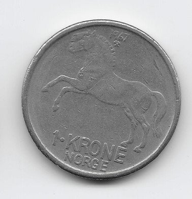 Noorwegen 1 krone 1967 KM# 409, Verzenden, Overige landen, Losse munt