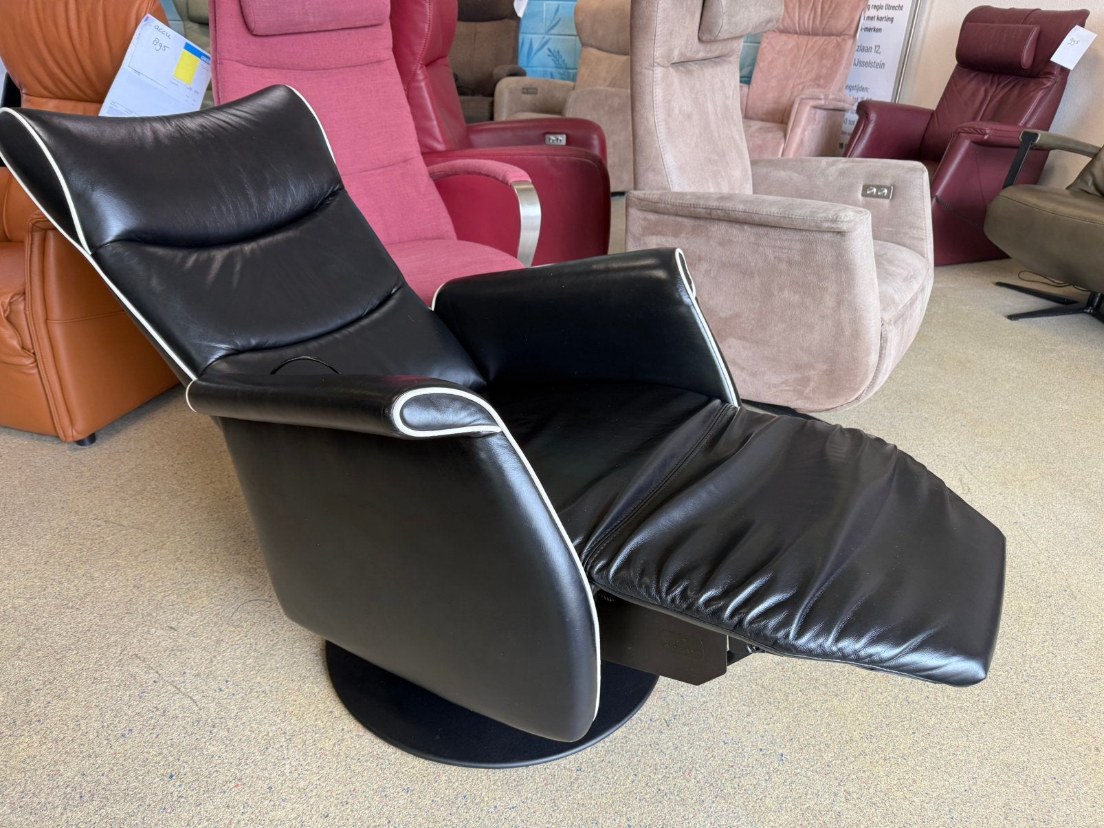 Luxe Prominent sta op stoel relax fauteuil gratis bezorging, Ophalen of Verzenden, Zo goed als nieuw, Leer, Ruim 100 fauteuils in alle kleuren en maten direct leverbaar