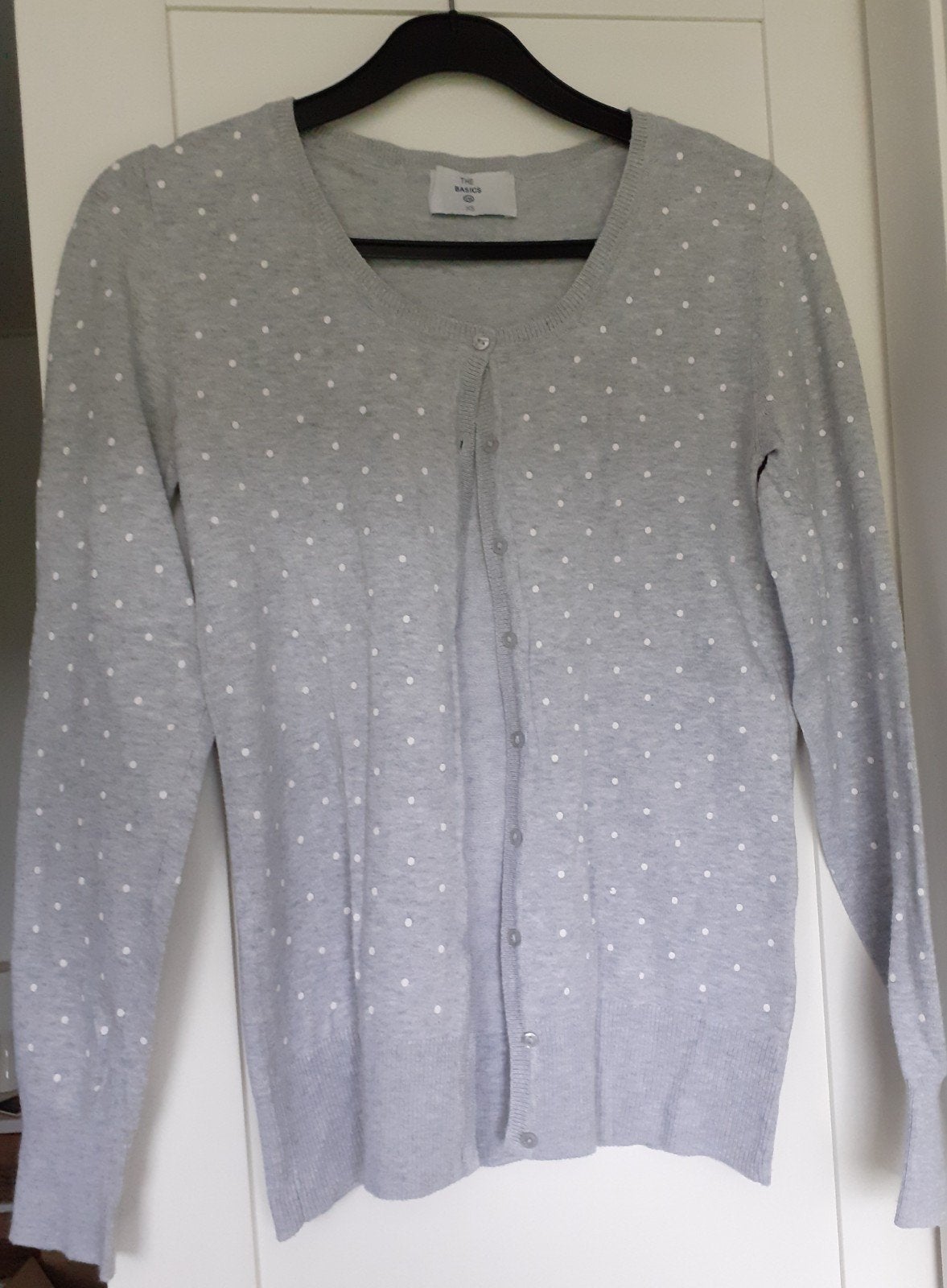 Grijs vest met witte stippen, ZGAN, maat XS, The basics, Ophalen of Verzenden, Zo goed als nieuw, Maat 34 (XS) of kleiner