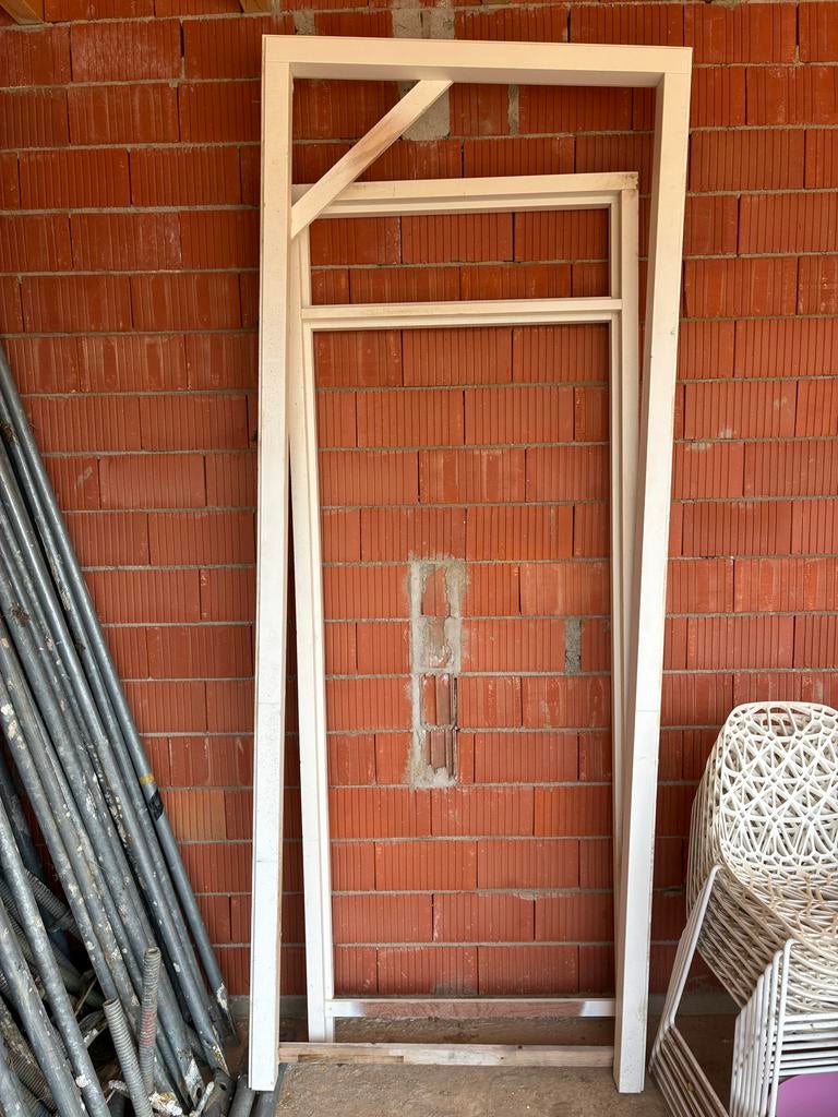 2 Hardhouten Kozijnen voor Binnen (met/zonder bovenlicht), Doe-het-zelf en Verbouw, Kozijnen en Schuifpuien, Deurkozijn, Nieuw