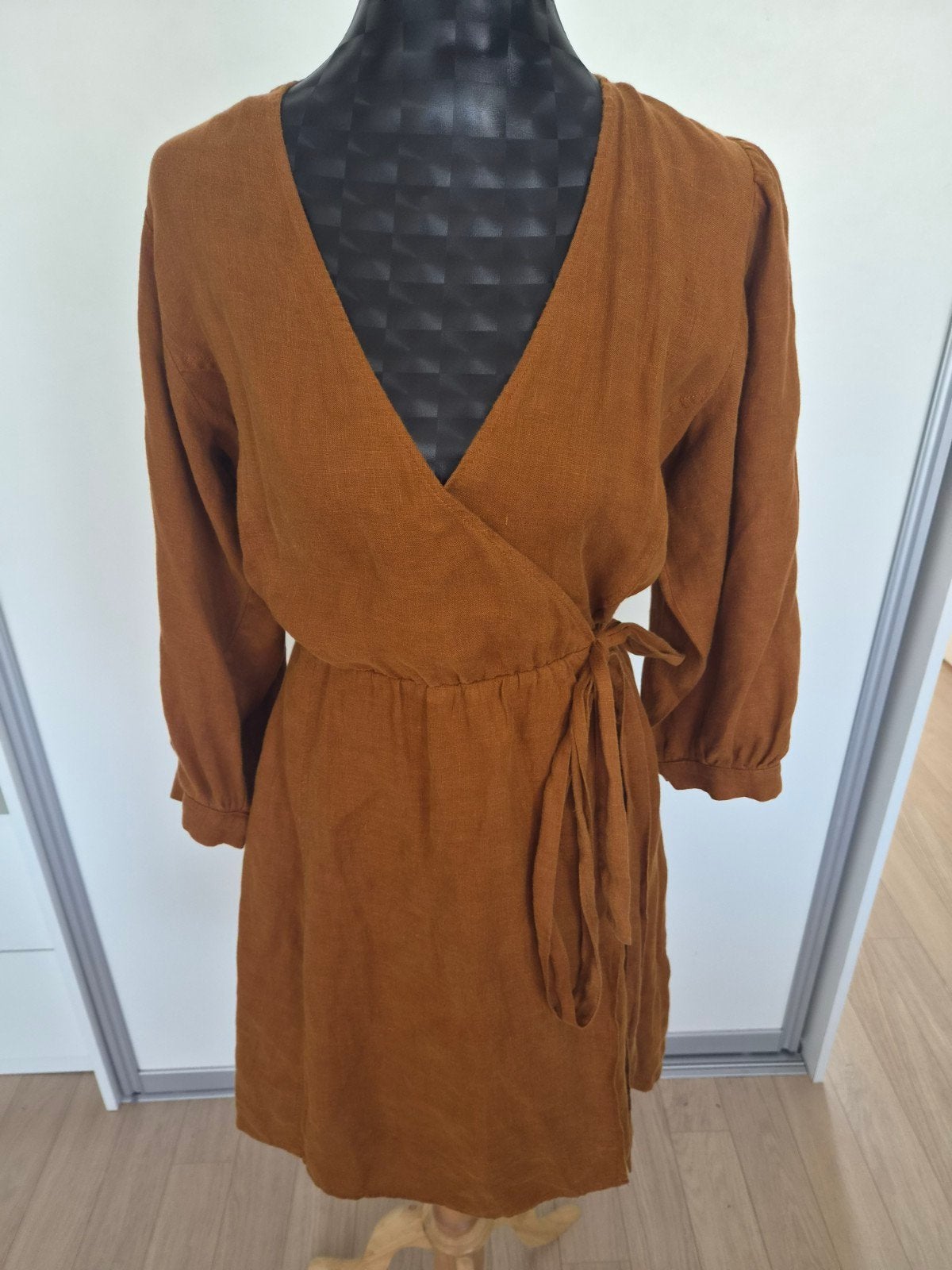 zgan 100% linnen dante 6 maat 2 36 jurk roest, Kleding | Dames, Ophalen of Verzenden, Zo goed als nieuw, Maat 36 (S), Onder de knie