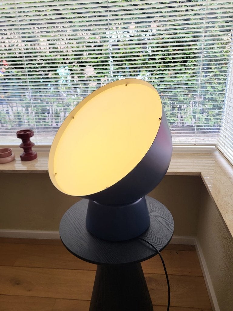 IKEA PS 2017 designlamp donkerblauw – Ola Wihlborg, Huis en Inrichting, Lampen | Tafellampen, Kunststof, 55 cm, E27 (groot), Met schakelaar