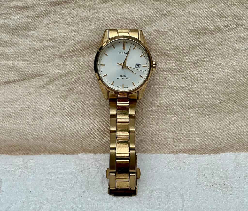 Vintage Pulsar dameshorloge, jaren ’90 / begin 2000, Sieraden, Tassen en Uiterlijk, Horloges | Dames, Overige merken, Staal, Gebruikt