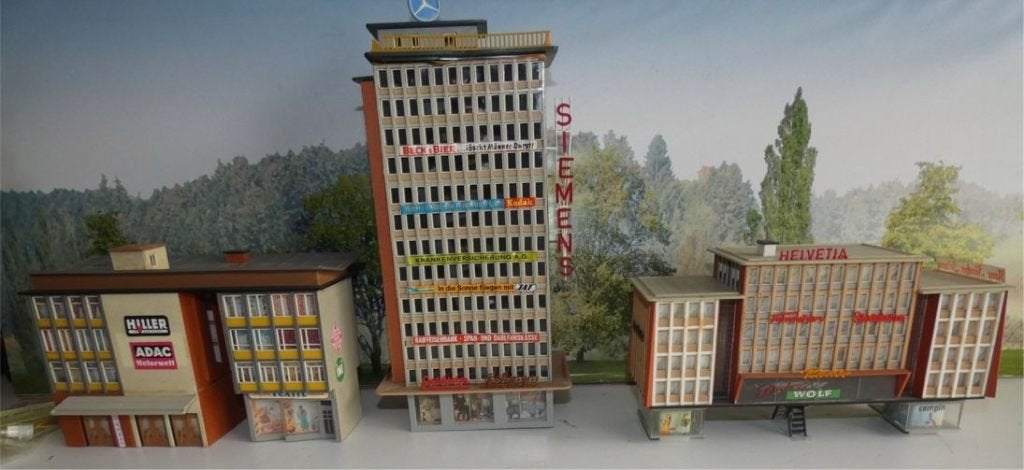 Faller Hochhaus Classics B-905 B-926 en B-927 Goed 60’s, Gebruikt, Gelijkstroom of Wisselstroom, Brug, Tunnel of Gebouw, Ophalen