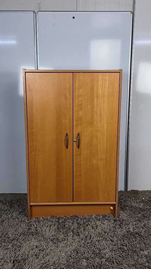 3 beukenkleurige ondiepe kasten – 2 met deuren – 82x24x140, Ophalen, 100 tot 150 cm, 50 tot 100 cm, A