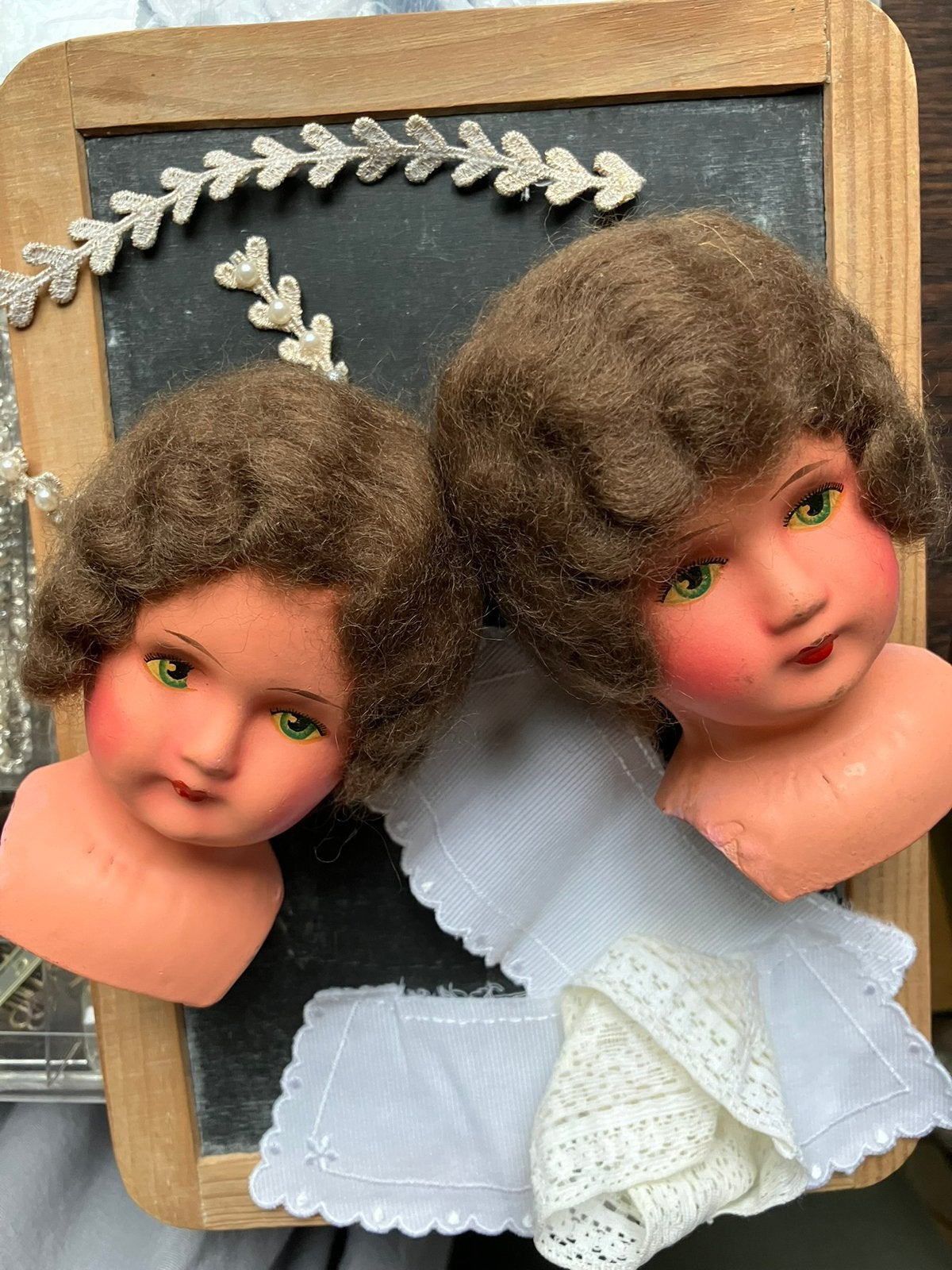 Antieke poppen kopjes 1920, Ophalen of Verzenden