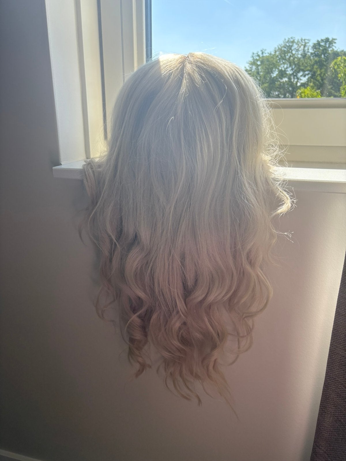 Blond haarstuk hairelements 24 inch, Verzenden, Gebruikt, Pruik of Haarverlenging