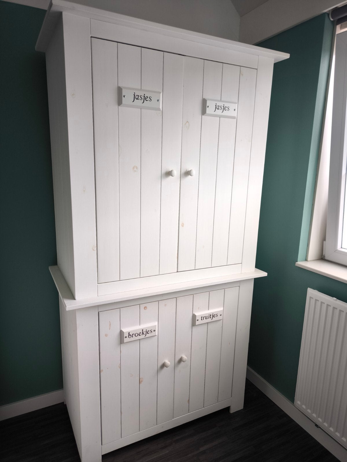 Kleren kast met plankjes, Ophalen, Kast, 50 tot 70 cm, 105 cm of meer