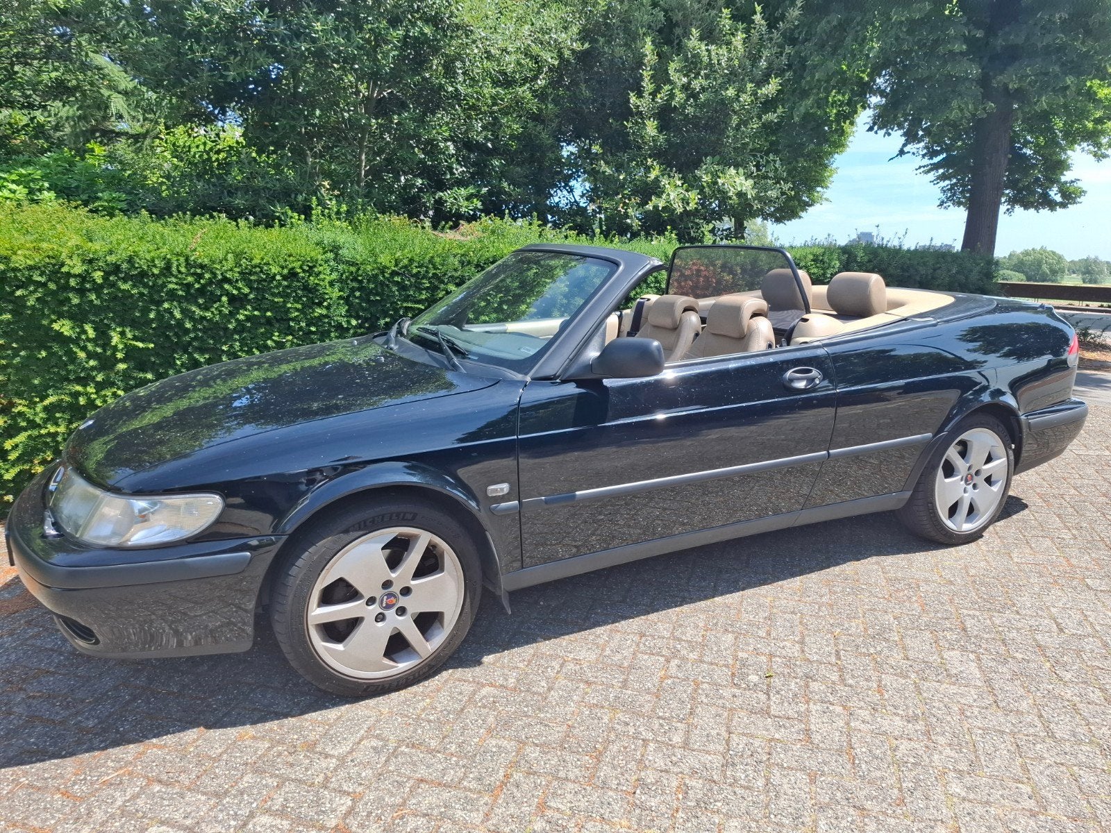 Saab 9-3 2.0 T Cabrio 1999 Zwart, Auto's, Saab, Particulier, Saab 9-3, ABS, Airbags, Airconditioning, Alarm, Boordcomputer, Centrale vergrendeling