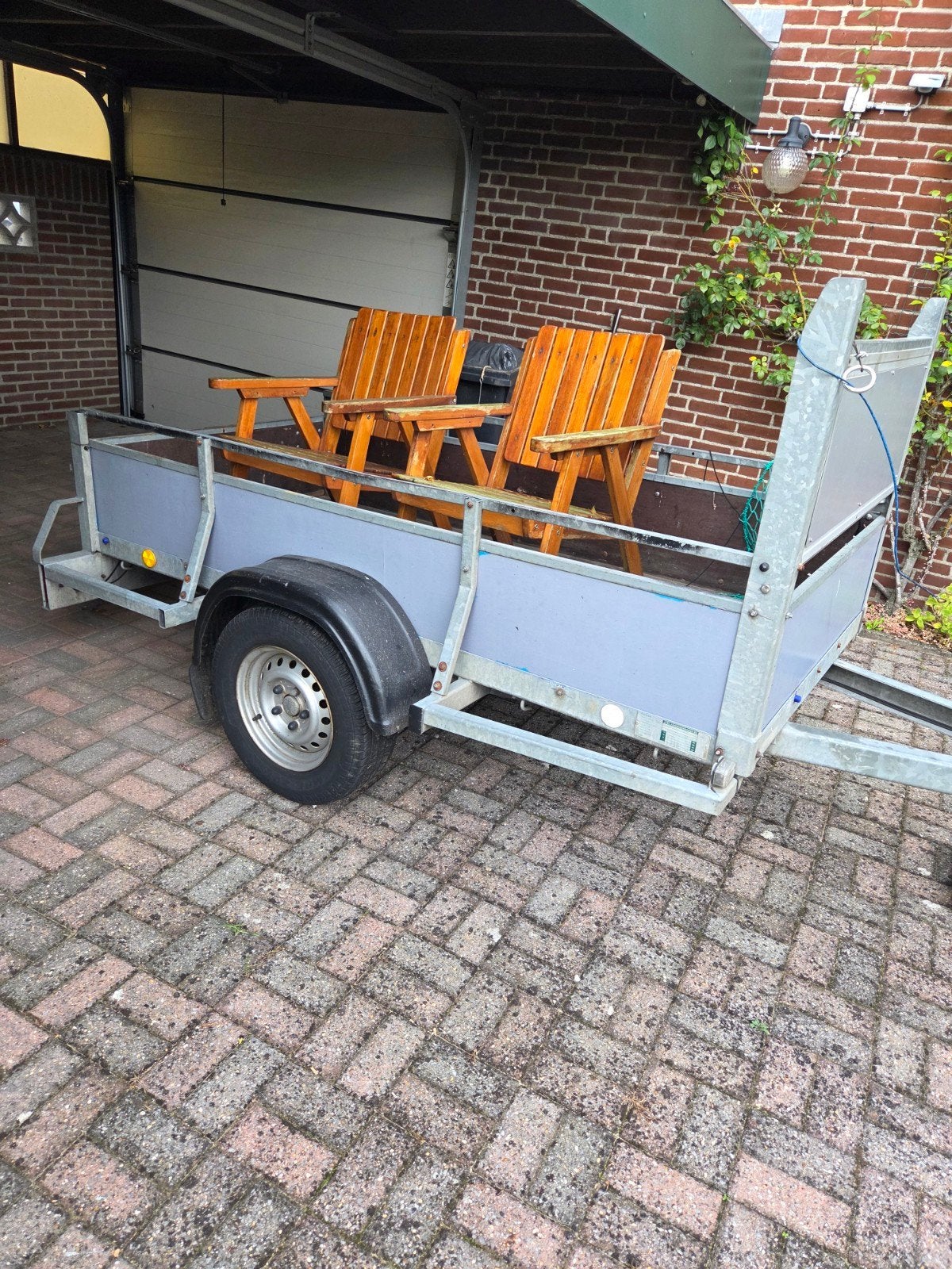 Atec aanhanger inclusief net en reservewiel, Ophalen, Gebruikt