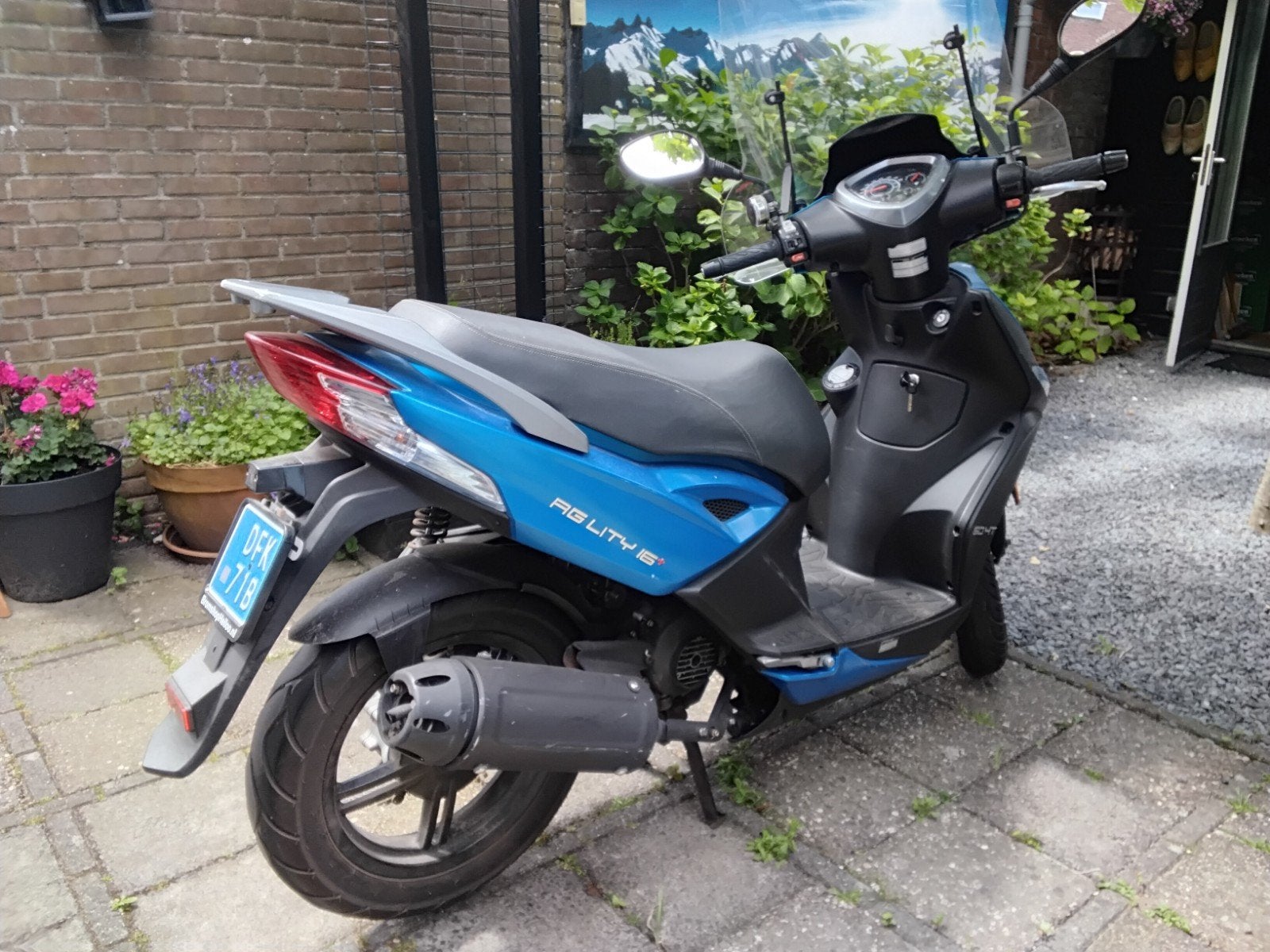 KYMCO AGILITY 16+ 50 BLAUW. Blauw kenteken, Fietsen en Brommers, Ophalen, Kymco, Zo goed als nieuw, Benzine