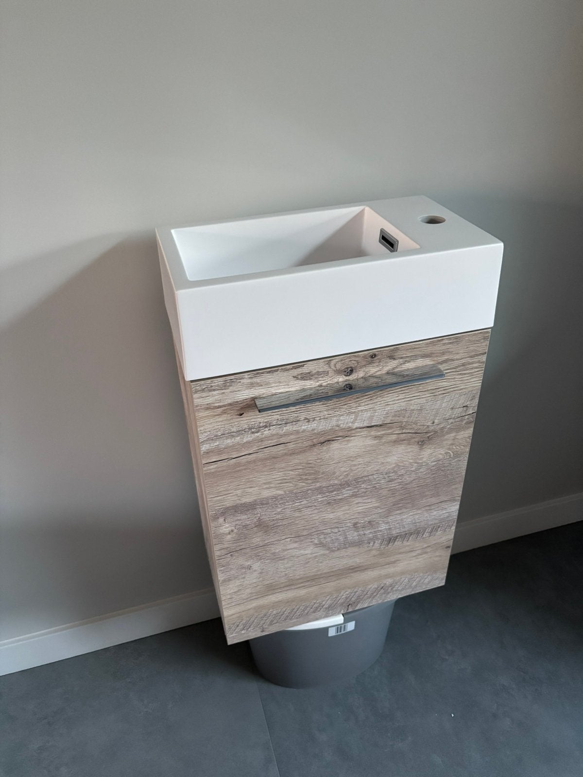 Kleine wasbak met onderkast., Ophalen, Minder dan 50 cm, Nieuw, Minder dan 25 cm