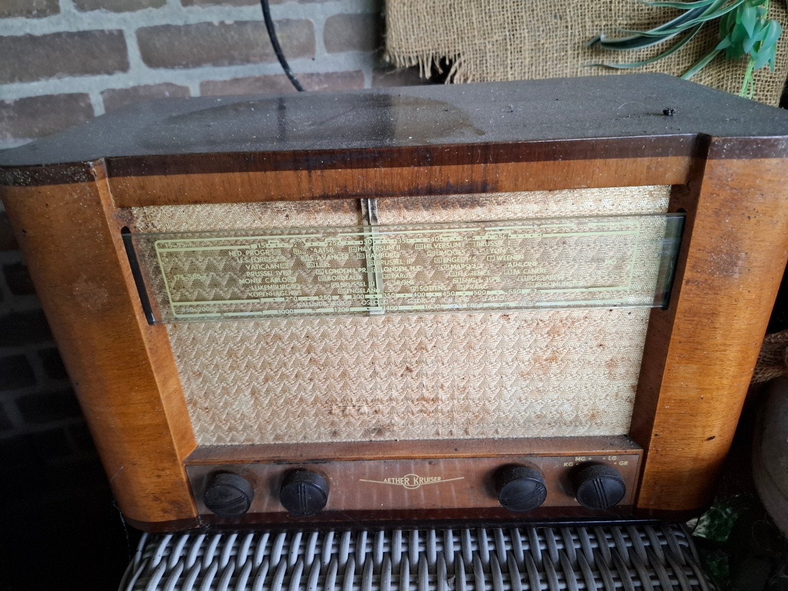 vintage buizenradio aether kruiser ak 1501 jaren 50 defect/, Antiek en Kunst, Ophalen