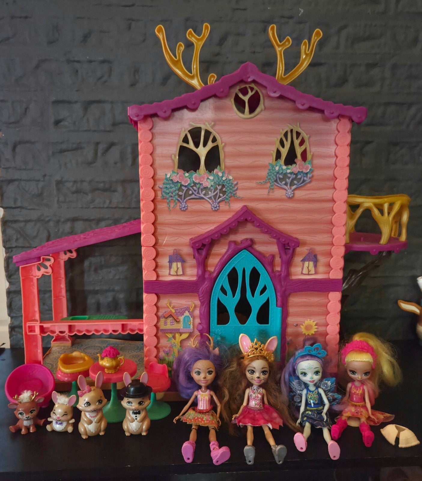 Enchantimals Hertenhuis, Ophalen of Verzenden, Zo goed als nieuw, Poppenhuis