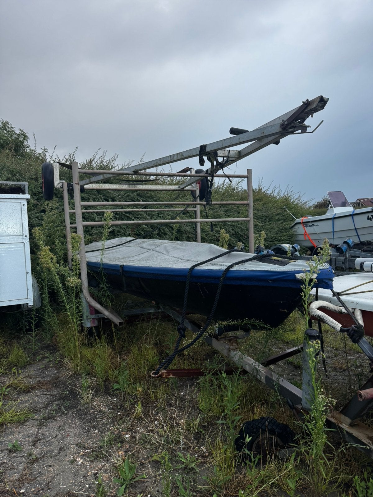 Boot trailer voor Laser, dubbeldekker, Ophalen, Gebruikt, Overige typen, Zeilboot