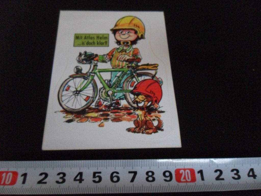 sticker Mit ATLAS Helm Is doch klar !!!!   strip  Fiets, Ophalen of Verzenden, Zo goed als nieuw
