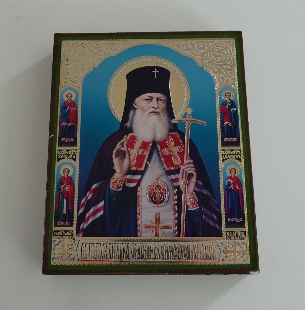Slavisch / Russisch Icoon van Heilige Luka op Hout, Antiek en Kunst, Ophalen