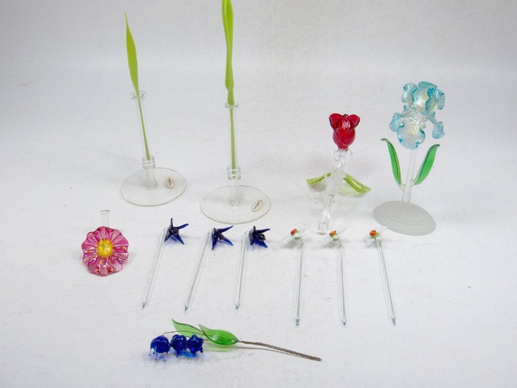 Leuke set fijn glaswerk (bloemen), Ophalen of Verzenden