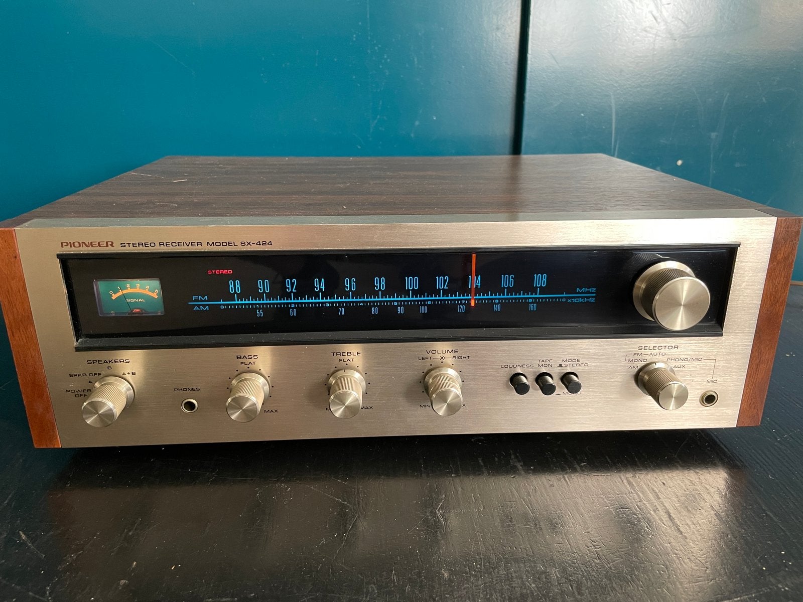 Pioneer SX-424 stereo versterker, Audio, Tv en Foto, Gebruikt, Ophalen of Verzenden, Pioneer, Minder dan 60 watt