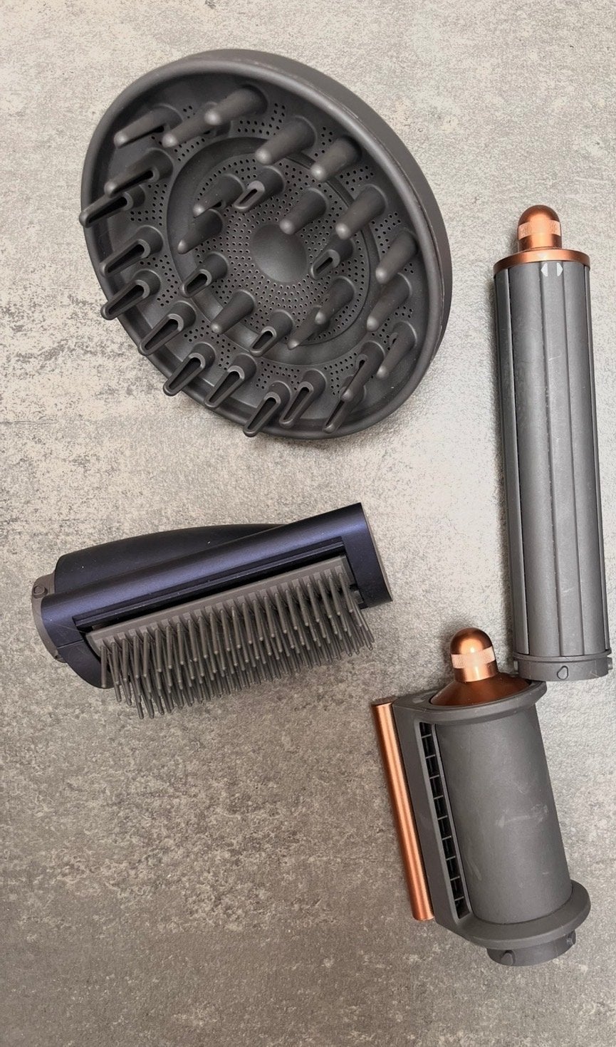 Dyson Airwrap opzetstukken - Diffuser, barrel, Krultang, Ophalen of Verzenden, Gebruikt, Haarverzorging